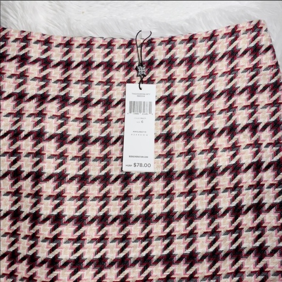 BCBGENERATION Houndstooth Fringe Hem Skirt - Picture 7 of 7